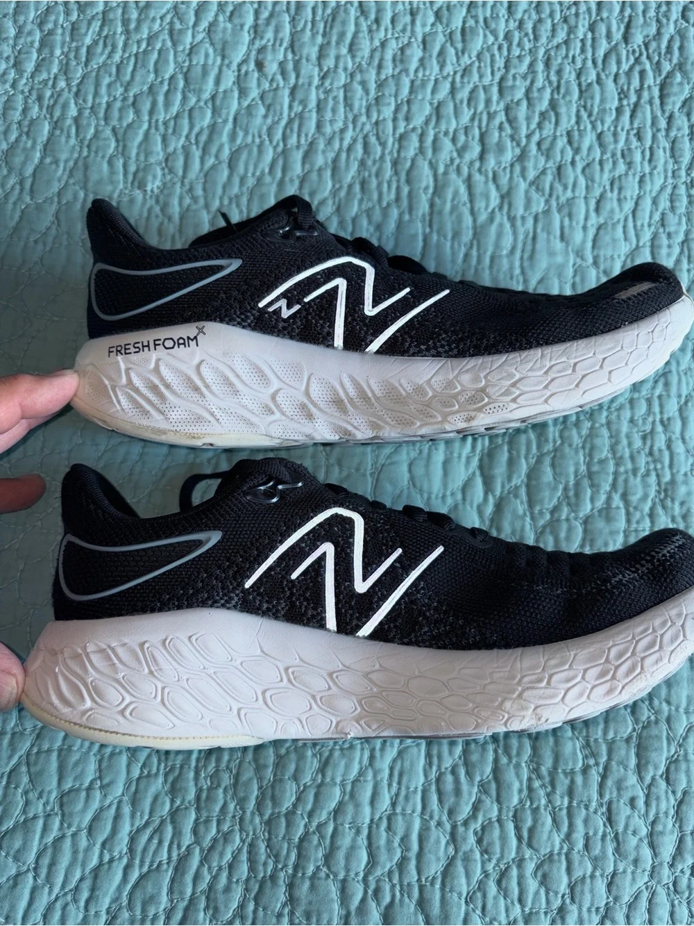 New Balance Fresh Foam X 1080v12 Black White Running Shoes Women's Size 8